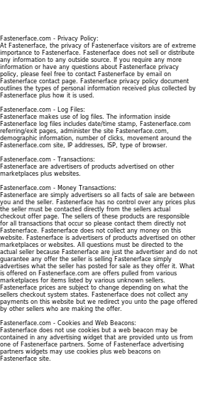 fastenerface privacy