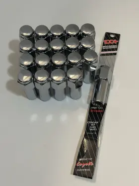 01600 100 Motoring Accessories Nos 7/16 X 18 Rh Thread Crager Sst Mag Wheels Nut 20pack 1 3/8 Inch Shank Closed End