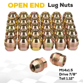 M14x1.5 1stpower-tech 75684 32pc Gm Chevy Silverado 1500 Gmc Lug Nut Open End Factory Lugs Nuts