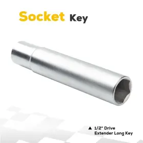 Spikes-1 1stpower-tech 788601129541 Tuner Spike Lug Nuts Socket Tool Key Chrome Fit 3/4ftft Hex Spikes-1/2 Inch Drive