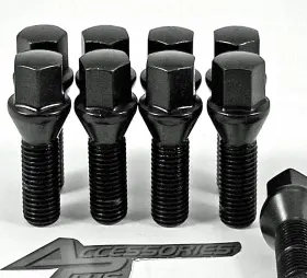 826bk-28 Accessories Plus 20 Pc Bmw 16-2026 3 Series 14 X 1.25 Black Lug Bolts Nuts 28mm Shank #826bk-28