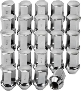 Ap-1709l Accessories Plus 24 Pc 2017-2026 Chevy 1500 Chrome Oem Type Solid Wheel Lug Nuts 14x1.50 # 1709l