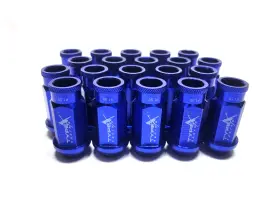Ap-1907al-blue Accessories Plus Ap-1907al-bl 20 Pc Honda Blue X-type Aluminum Lug Nuts 12m X 1.50 Part #