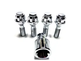 Ap-20807 Accessories Plus 4 Pc Bmw 12mm X 1.50 Chrome Lug Bolts Locks 28mm Shank Length #