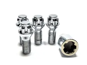 Ap-20820 Accessories Plus 4 Pc Audi Chrome Lug Bolt Lock Set 14m X 1.50 #