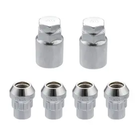 Accar2207180014 Acropix M12x1.5 Car Wheel Lock Lug Nuts Set Anti 0.91 Inch X1.30 Silver Tone