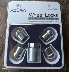 08w42-tk4-201 Acura Tlx Type S 2021 Chrome Wheel Locks Kit - Pn Gently Used