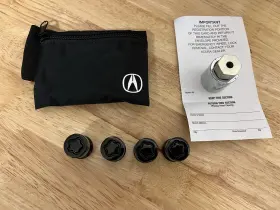 08w42-tz3-201 Acura Oem Accessories Genuine Wheel Locks - Black