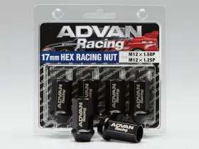 Yv0263 Advance Automotive Technology Inc Advan Lug Nut 12x1.25 Black - 4 Pack