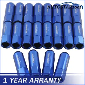 Aftermarket 155787628029 20pc 12x1.25mm 60mm Extended Forged Aluminum Tuner Racing Lug Nuts Jdmspeed