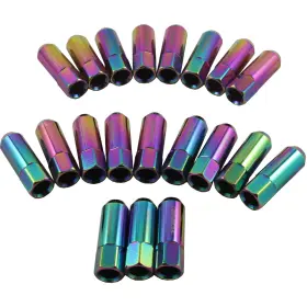 A111-blox1.25ne Aftermarket Neo Chrome 20pc 60mm Extended Forged Tuner Racing Lug Nut 12x1.25mm Aluminum