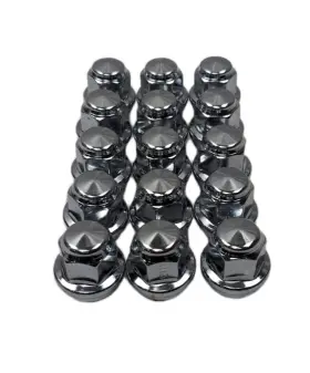 Wn-303b-20 Aftermarket 15pc Chrome Acorn Lug Nuts 12x1.5 For Ford Lincoln Models
