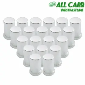 Wsl750272 All-carb 20 Pack 33mm Lug Nut Covers Semi Truck Push On Style Plastic Tube