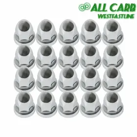 Wsl750304 All-carb 20 Pack Chrome Semi Truck Lug Nut Covers 33mm Push-on Bullet Style 2 3/8 Inch