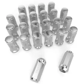 Amt-lglm07 Ameetaa 14x2.0 Lug Nuts 24pcs Bulge Acorn Close End 14mmx2.0 Thread Chrome Nut 3/