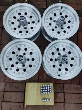 Ar624665 American Racing Outlaw Ii 14 Inch X6 Aluminum Alloy Mag Wheels 5 X 4 3/4 Bolt Patt