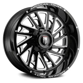 At1905-24483m-76 American Truxx At1905 Blade Wheel 24x14 -76 6x139.7 106.1 Black Single Rim