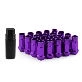 M12x1.25 Annx Rs-ln031 M12x1.5/m12x1.25 Lug Nuts 48mm Tuner Steel Gunmetal Open End Extended 20pcs