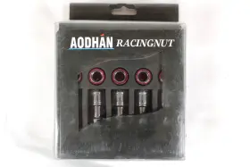 Ahlnxt511215bk Aodhan M12x1.5 Xt45 Racing Lug Nut Set Of 20pc With Key Chrome/pink Cap