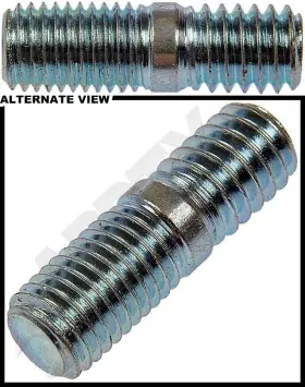 786101 Apdty Double Ended Stud -5/16-18 X 3/8 Inch And 5/16-24 1/2 Pack Of 10