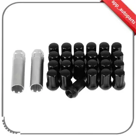 App118185009 App 24 Pcs Spline 14x1.5 Lug Nut 2 Key For Toyota Tundra Ford Mustang Cadillac Cts