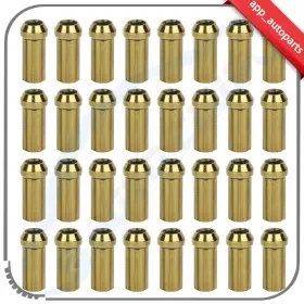 App131239009 App 32 Pcs 14x1.5 Gold 7-spline Lug Nuts 1 Key For Chevy Silverado Gmc Sierra 2500