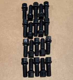 Ms100175 Apr 20 Black Zinc Ball Seat Lug Bolts M14 X 37mm