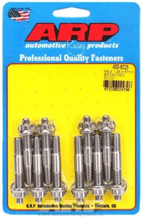 400-8025 Arp - M8 X 1.25 Mm Stainless Steel Broached Studs 10 Pieces