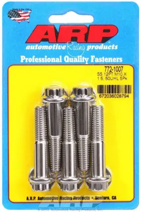 772-1007 Arp Fits S/s Bolt Kit - 12pt. 5 10mm X 1.5 50mm