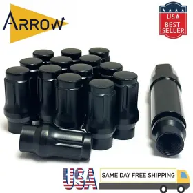 5655etb Arrow 24 Black Extended Spline Lug Nut 12x1.5 Fit Toyota/lexus/gmc/ford Custom Wheels