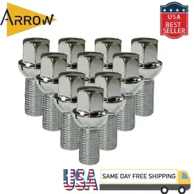 M14x1.5 Arrow Bs2069/24c 20pcs Ball Seat Lug Bolts Thread Size 17mm Hex 24mm Shank Fit Volkswagen
