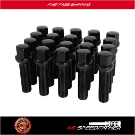 Ass130882 Asspeedfather 20x 14x1.5 Wheel Lug Bolts 45mm Shank For Audi S1 S2 S3 S5 S6 S8 Volkswagen Cc