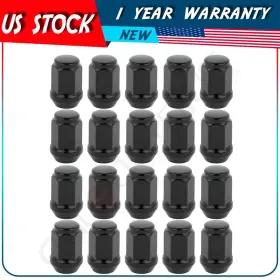 Aut13128301 Autodayplus 20 Pcs Of 9/16-18 Black Lug Nuts Fits Chevrolet K20 Pickup C20 C30 K30 R20