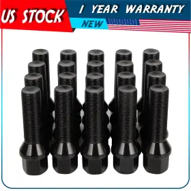 Auto130878day Autodayplus 14x1.25 20pc Cone Seat Wheel Lug Bolts Shank 40mm For Bmw X5 07-20 M3 2015-2018