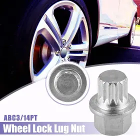 Automall Tech 782685719858 3/14pt Auto Anti Theft Wheel Lock Lug Nut Screw Removal Key For Vw Audi