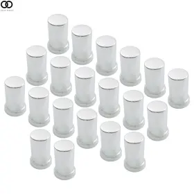 Apo187568 Autoooparts Truck Lug Nut Covers Set Of 20 33mm Chrome Push On Cap Style Plastic Tube