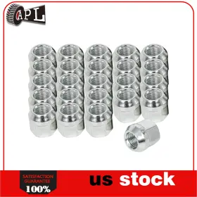 Lea118171der Autoparts-leader 24x Wheel Lug Nuts 1/2 Inch X20 Acorn Cone Seat 19mm Hex 21mm Height For Ford Mustang
