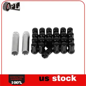 Lea118185der Autoparts-leader 24 2 Wheel Lug Nuts 14x1.5 Cone Seat 7 Spline 39mm Length For Ford Jeep Chevy