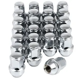 Sunion118182 Autopartsunion 24pc 14x1.5 13/16 Inch Hex Chrome Bulge Acorn Lug Nuts For Chevy Silverado 1500