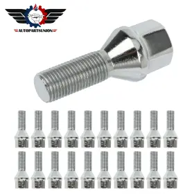 Sunion119526 Autopartsunion 20x M12x1.25 28mm Silver Wheel Lug Studs Shank For Jeep Renegade Cherokee Dodge