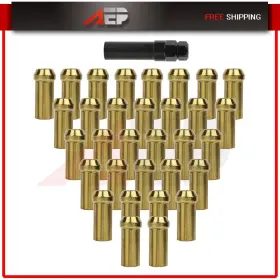 2131239py Autopuppy 32 Pcs Of M14x1.5 Gold Lug Nuts 1 Key Fits Chevrolet Silverado 2500 3500 Hd