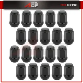 2131283py Autopuppy 20 Black Thread Pitch 9/16-18 Cone 60 Degree Lug Nuts Fits Chevrolet G20 C20 C30