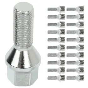 Atd119526 Autoutdoor 20pc Wheel Lug Nuts 12x1.25 Silver Shank 17mm Hex Cone Seat For Jeep Dodge Dart