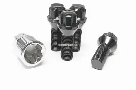 1098110bk Avnperformance 2 Keys - 14x1.5 Cone Seat Bolt Locks Black 28mm Thread Length Audi Mercedes Vw