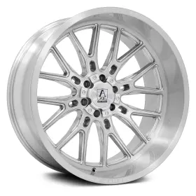 261212h-44atlsm Axe Atlas Wheels 26x12 -44 6x139.7 87.1 Silver Rims Set Of 4
