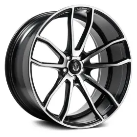 922blnk35ex33bp Axe Ex33 Gloss Black Machined Face 22x9 5x114.3 35 Wheel Single Rim