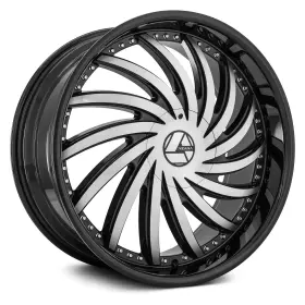 Aza-508269561351397 Azara 25bm Aza-508 Wheels 26x9.5 25 6x139.7 87.1 Black Rims Set Of 4
