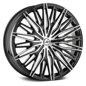 Aza-522228551121143 Azara 38bm Aza-522 Wheels 22x8.5 38 5x112 74.1 Black Rims Set Of 4