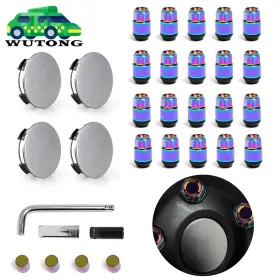 Ln0049-neo Bartoo M14x1.5 Lug Nuts Wheel Center Caps Valve Stem For Tesla Model 3/x/y/s