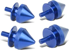 Br-9036-bl-20 Bezt 2 Pair 24mm 28mm Blue Aluminum Spiky Style Bumper Quick Release Fastener Kit
